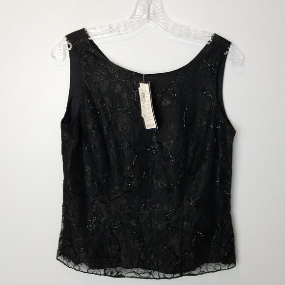Anne Klein  Beaded Sequin Tank V-back 6 - Picture 1 of 13